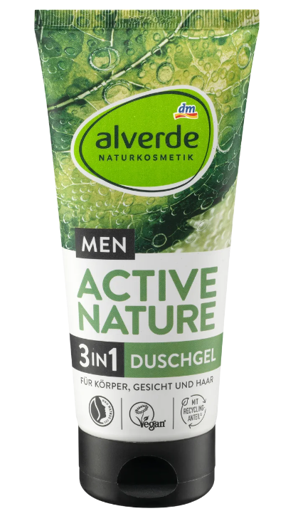 Alverde MEN Douchegel 3 in 1 Active Nature 200 ml