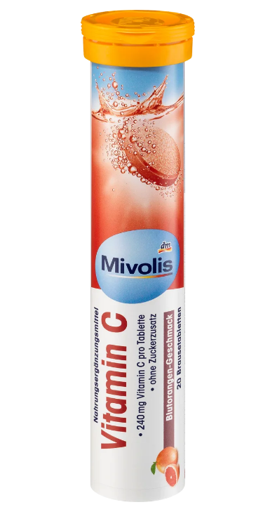 Mivolis Vitamine C Bruistabletten, 20 St., 82 g