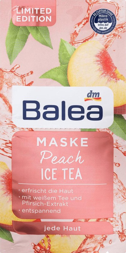 Balea Gezichtsmaskers verzorging Peach Ice Tea Limited Edition