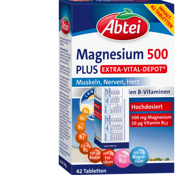 Abtei magnesium 500 plus extra-vital-depot 42 St