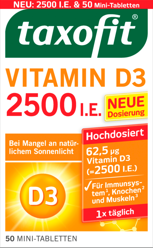 Taxofit Vitamine D3 Minitabletten 50 Stuks