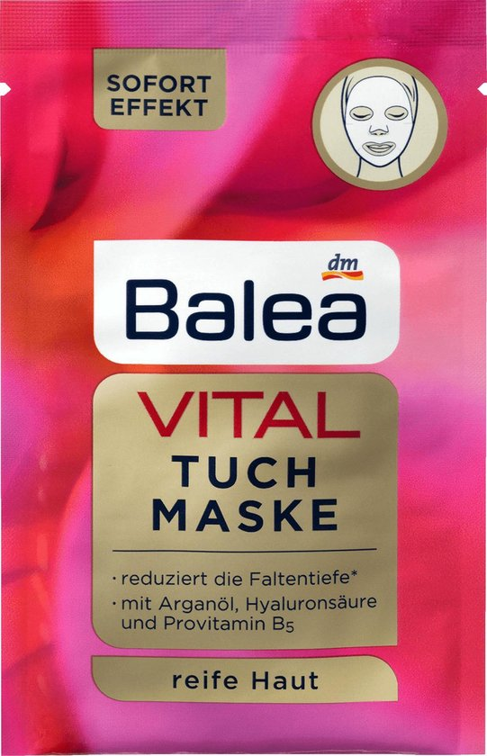 Balea Gezichtsmaskers verzorging Tuch Maske VITAL 1 St