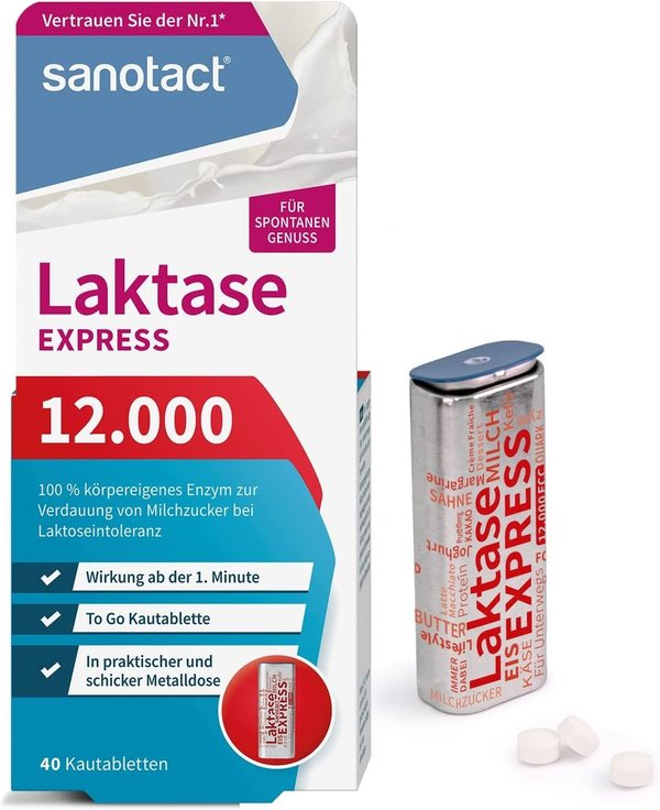 Sanotact Lactase 12000 kauwtabletten 40 Stuks