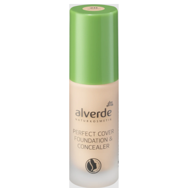 Alverde  Perfect Cover Foundation & Concealer Almond 20, 20 ml