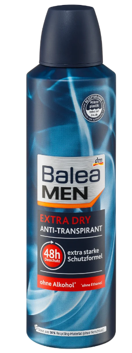 Balea MEN Deodorant spray anti-transpirant Extra Dry, 200 ml