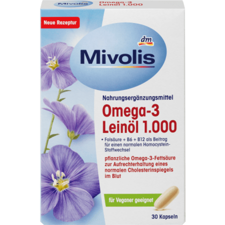 Mivolis Omega-3 Lijnzaadolie 1.000 Capsules 30 stuks