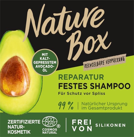 Nature Box Solid shampoo Bar Avocado ,85 g