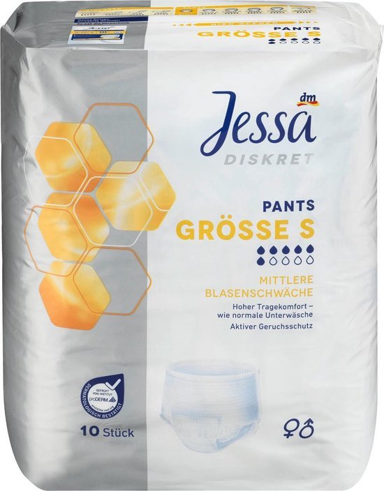Jessa Diskret Discreet Incontinentiebroekjes voor urineverlies en incontinentie - Maat S -10 Stuks