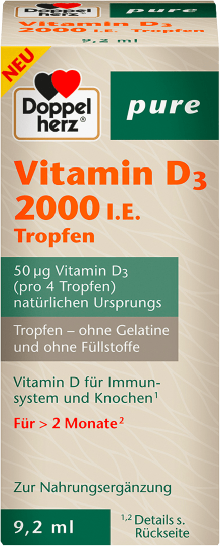 Doppelherz Vitamin D3 2000 Tropfen, 9,2 ml