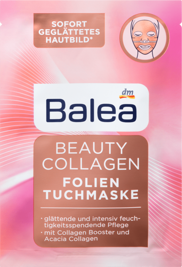 Balea Beauty Collagen Folien Tuchmaske mit Collagen Booster, 1 St