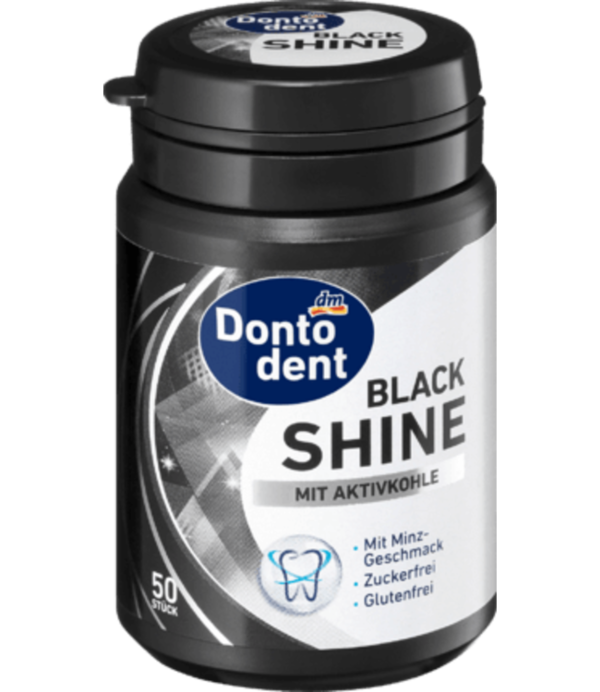 Dontodent Black Shine Kauwgom, 50 st
