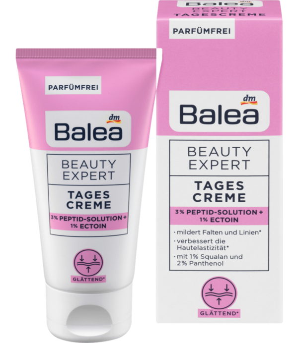 Balea Beauty Expert Dagcrème 3% Peptid-Solution & 1% Ectoin, 50 ml