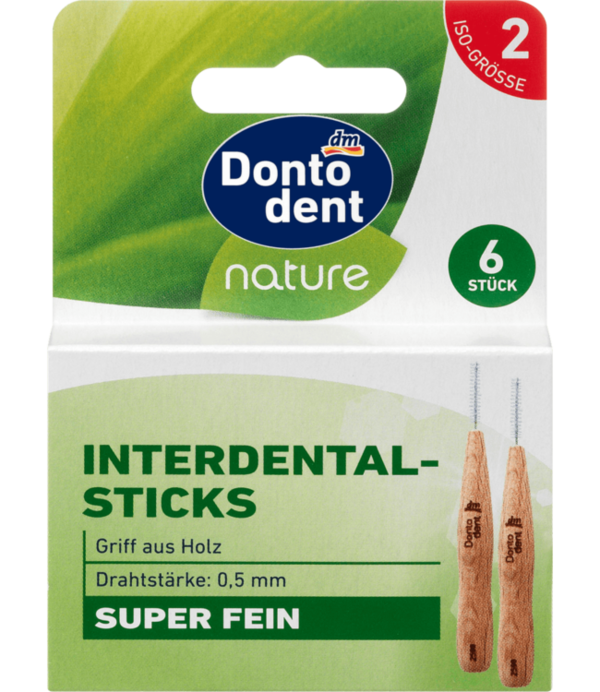 Dontodent Nature Interdental Sticks, 0,5 mm ISO 2, 6 St