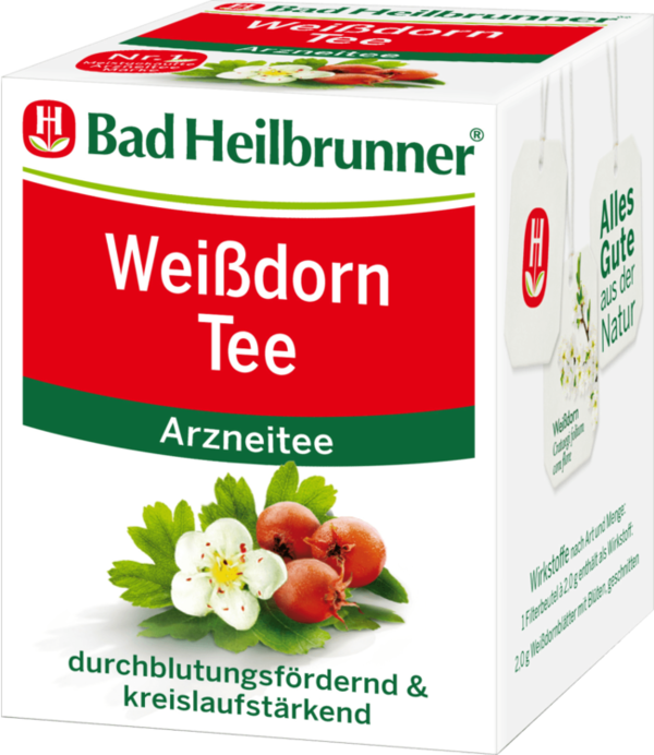 Bad Heilbrunner Meidoorn Thee (8 zakjes), 16 g