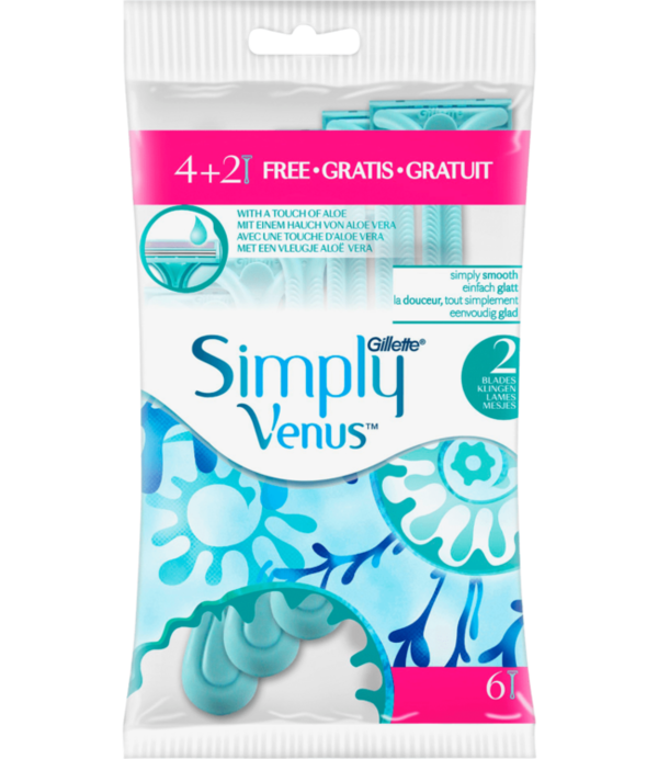 Gillette Simply Venus Wegwerp Scheermesjes, 6 St