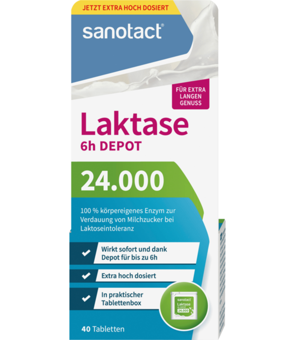 sanotact lactase pillen 24.000 Tabletten 40 St., 16 g