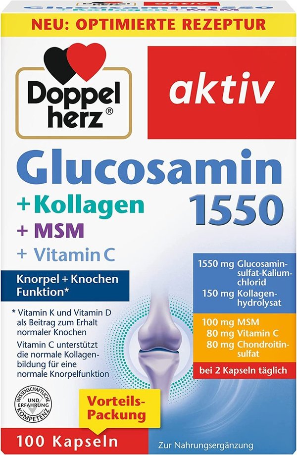 Doppelherz  Glucosamine 1550 Kapseln 100 St, 114 g