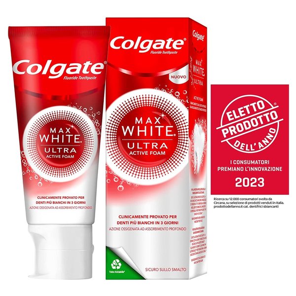Colgate Tandpasta Max White Ultra Active Foam, 50 ml