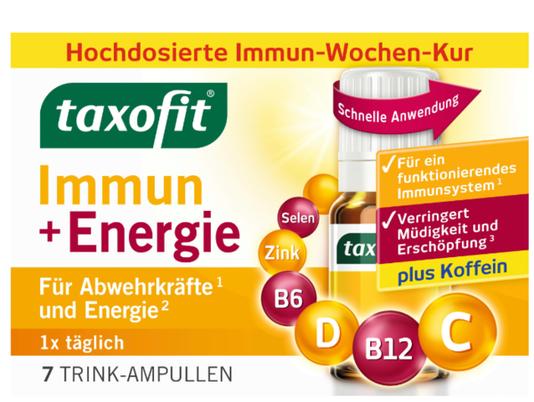 Taxofit Immuun +Energie Drink Ampullen Immuunkuur 7St, 83,8 g