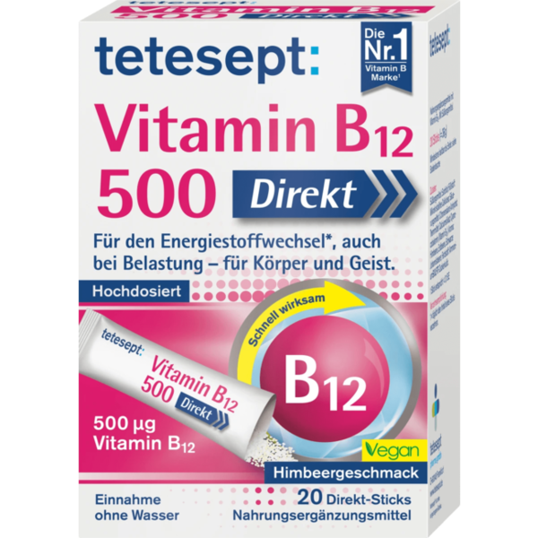 Tetesept Vitamine B12 500µg Sticks 20 St 36 g