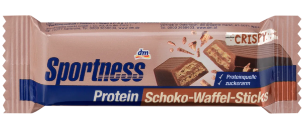 Sportness eiwitreep Chocolade Wafer Sticks, 21.5 g