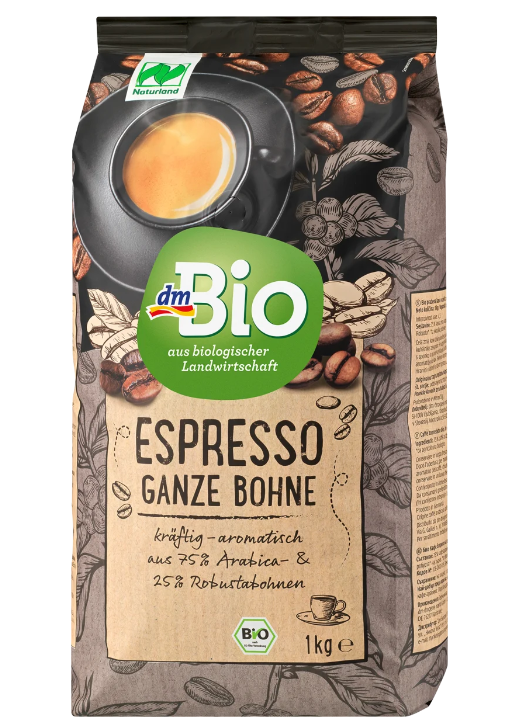 dmBio Espresso hele bonen, 1.000 g