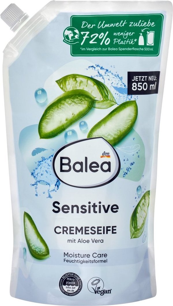 Balea Crèmezeep Sensitive Navulverpakking 850ml