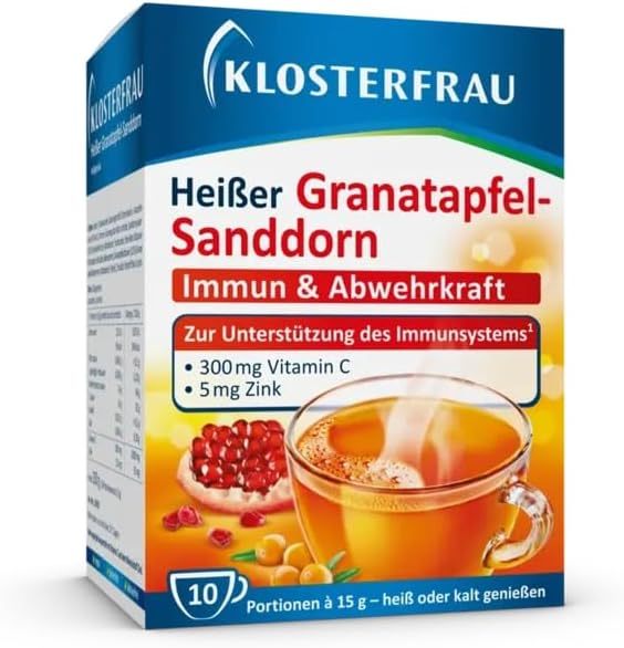 Klosterfrau Hete Granaatappel Duindoorn Warme Drank Zakje 10 St. 150 g