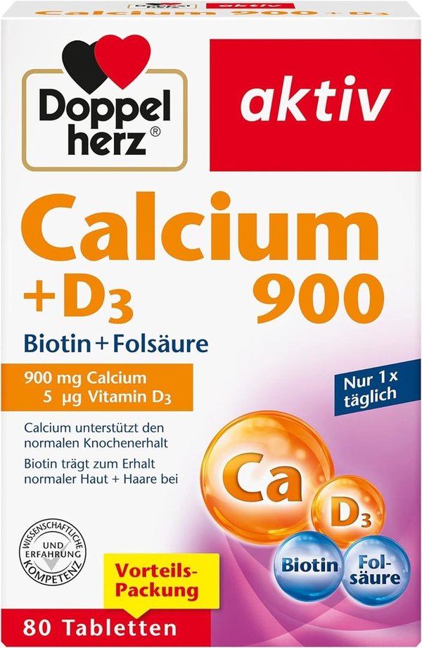 Doppelherz Calcium 900 + D3 Tabletten 80 St 205.6 g